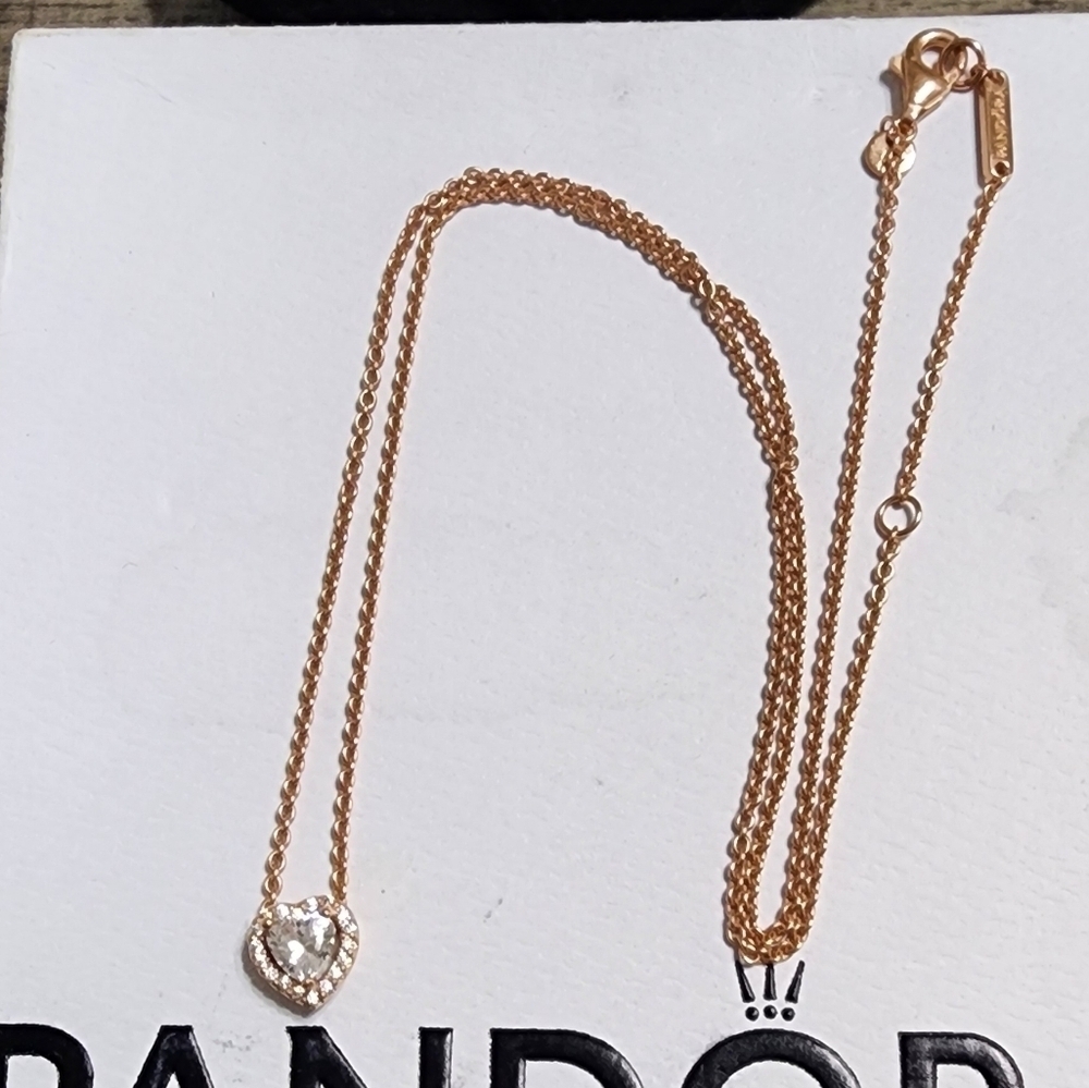 Pandora Sparkling Heart Collier Necklace - Picture 2 of 10